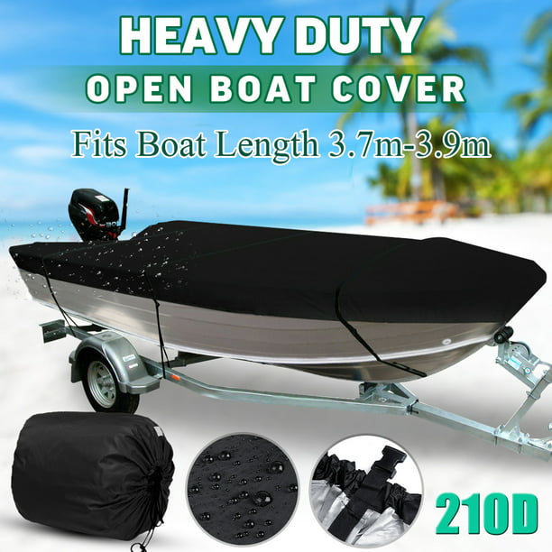 11.5-14.8'' Waterproof 210D Heavy Duty Boat Cover Trailerable Fishing Runabouts